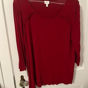 Dressbarn Rich Red Blouse